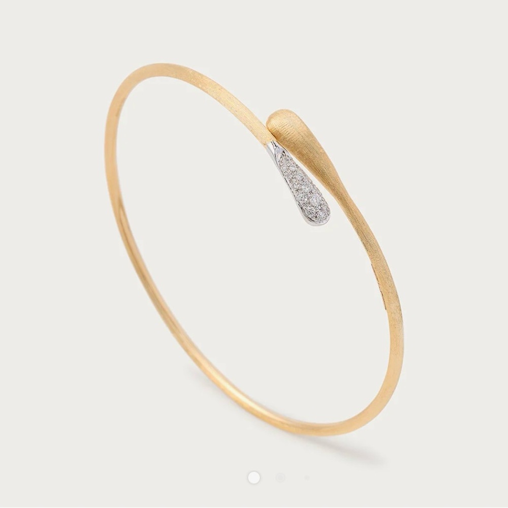 Marco Bicego Lucia Bracelet 18k Yellow Gold and Diamond Hugging Cuff